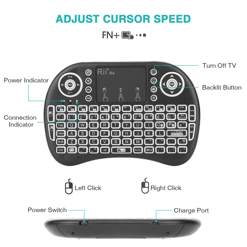 Rii mini X8 QWERTY keyboard