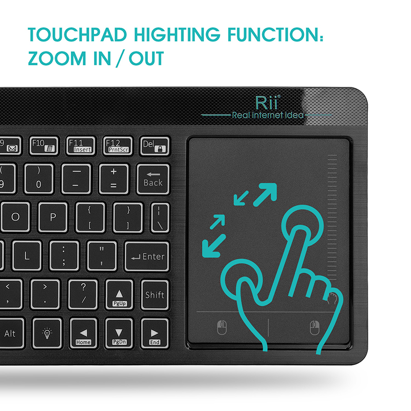 Rii mini K18 clavier multimédia confortable avec touches de