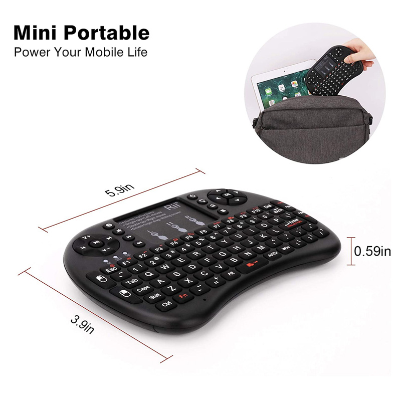Mini Keyboard i8 Mini Wireless Keyboard with Touchpad QWERTY